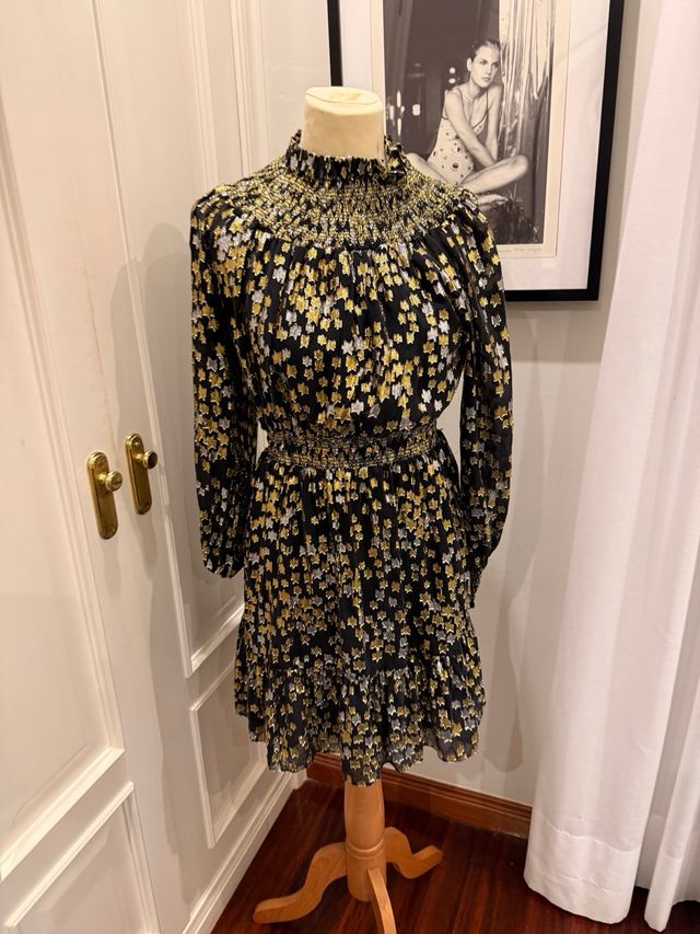 Vestido Michael Kors Negro y Dorado