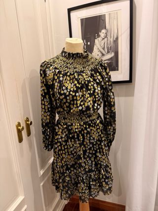 Vestido Michael Kors Negro y Dorado