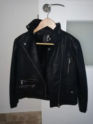 Cazadora Piel Negra
