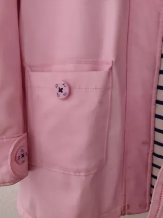 Gabardina niña rosa