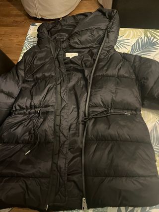 Plumas Mujer Mango Talla S Negra Impermeable