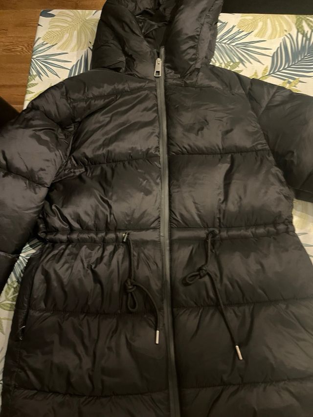 Plumas Mujer Mango Talla S Negra Impermeable