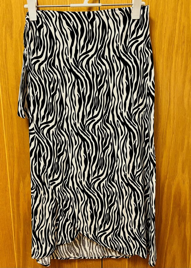 Falda Verano Estampado Cebra