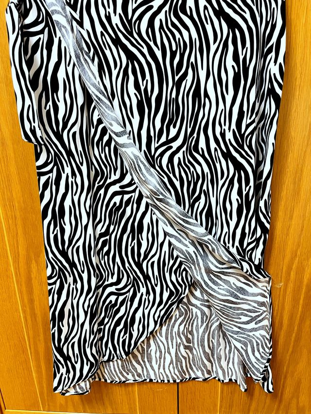 Falda Verano Estampado Cebra