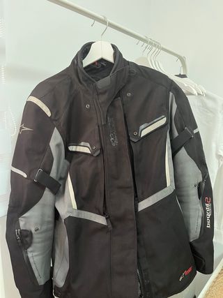 Chaqueta Moto Negra y Gris Talla XXL