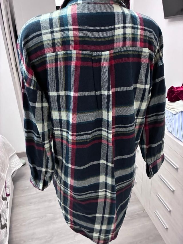 Vestido cuadros Zara azul y rosa