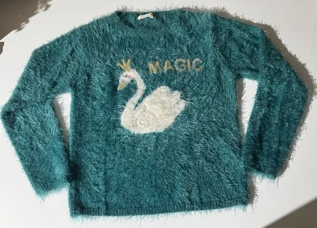 Jersey suave niña cisne y corona