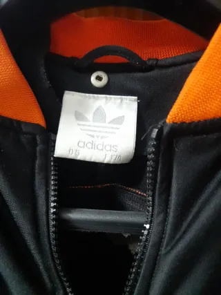 Sudadera Adidas Negra Gris Naranja