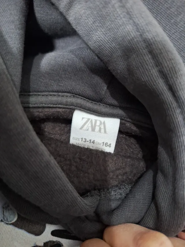 Sudadera gris con capucha