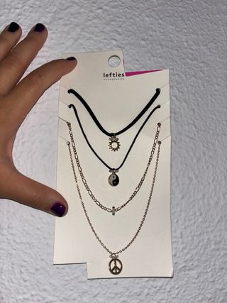 Colgantes Lefties Sol, Yin Yang y Paz