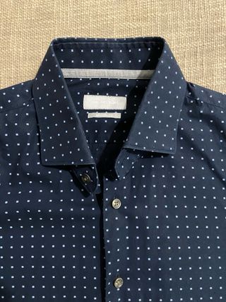Camisa Michael Kors Azul con Puntos Blancos