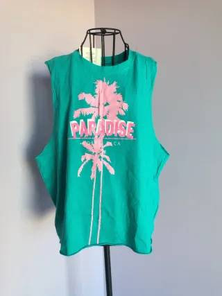 Camiseta sin mangas turquesa