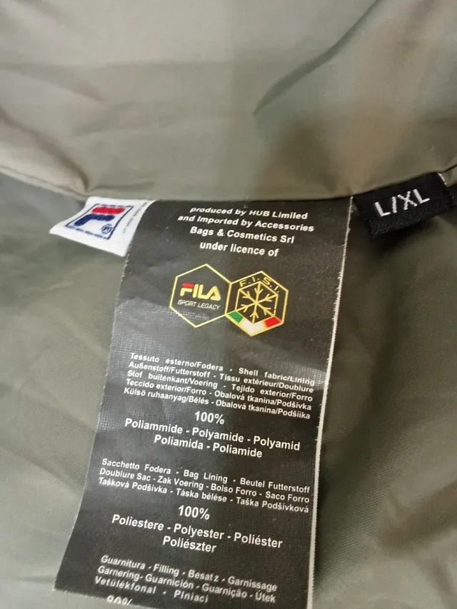 Giubbotto uomo Fila vintage tg 48 verde