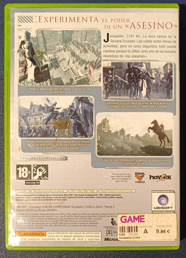 Assassin's Creed Xbox 360 (Español)