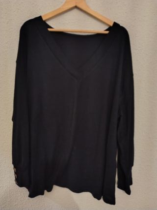 Camiseta manga larga negra Talla 52