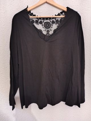 Camiseta manga larga negra Talla 52