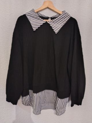 Camiseta manga larga negra Talla 52