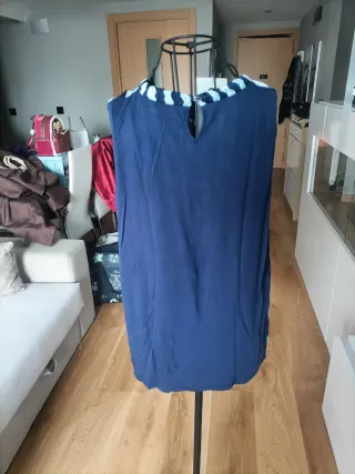 Blusa de rayas azul y verde