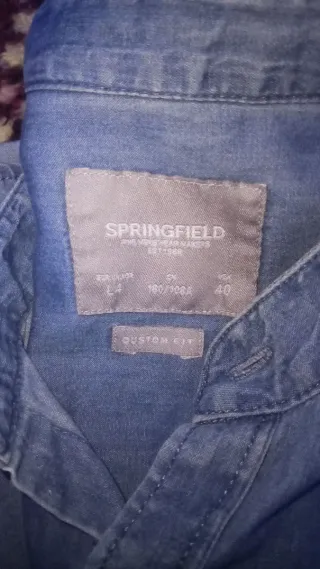 Camisa vaquera Springfield azul