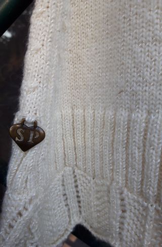 Gonna in lana beige/bianca taglia unica