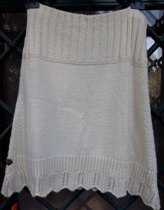 Gonna in lana beige/bianca taglia unica