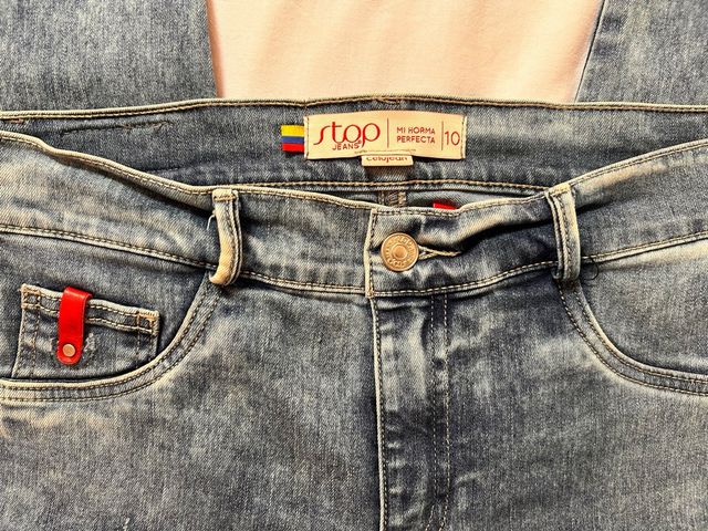 Jeans colombianos STOP mujer elástico push up