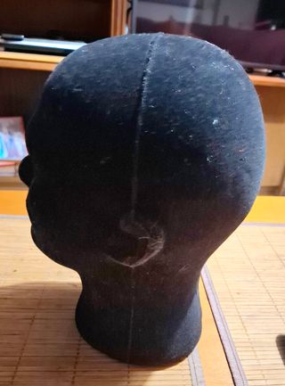Cabeza maniquí negra para exhibición