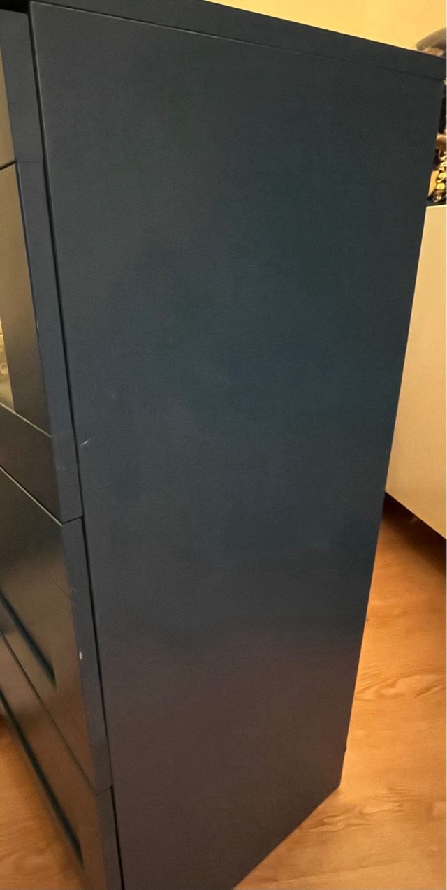 Comoda Ikea Brimnes blu a 3 cassetti