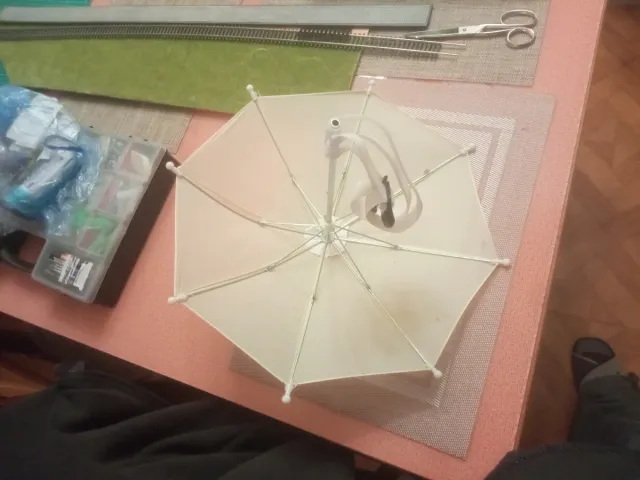 Diffusore per ombrello per flash con velcro