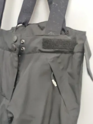 Pantalón esquí junior negro con tirantes