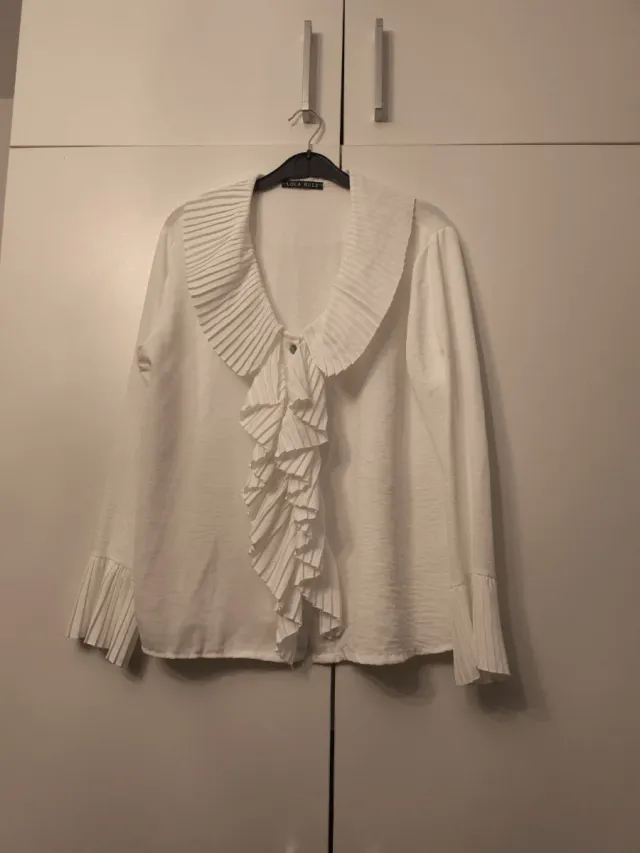 Camisa NEOLA RUIZ blanca con volantes