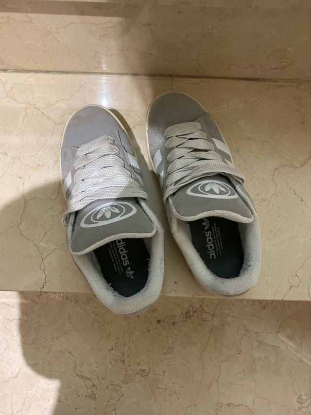 Adidas Campus Gris Blanco