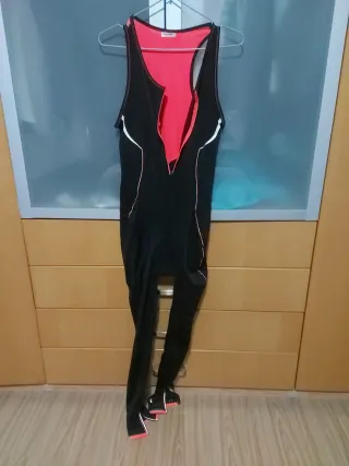 Culote ciclismo mujer negro/rosa