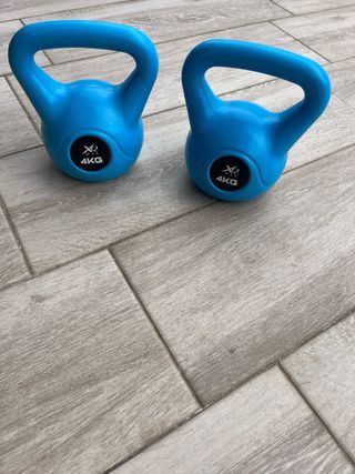 2 Mancuernas Kettlebell 4KG Azules