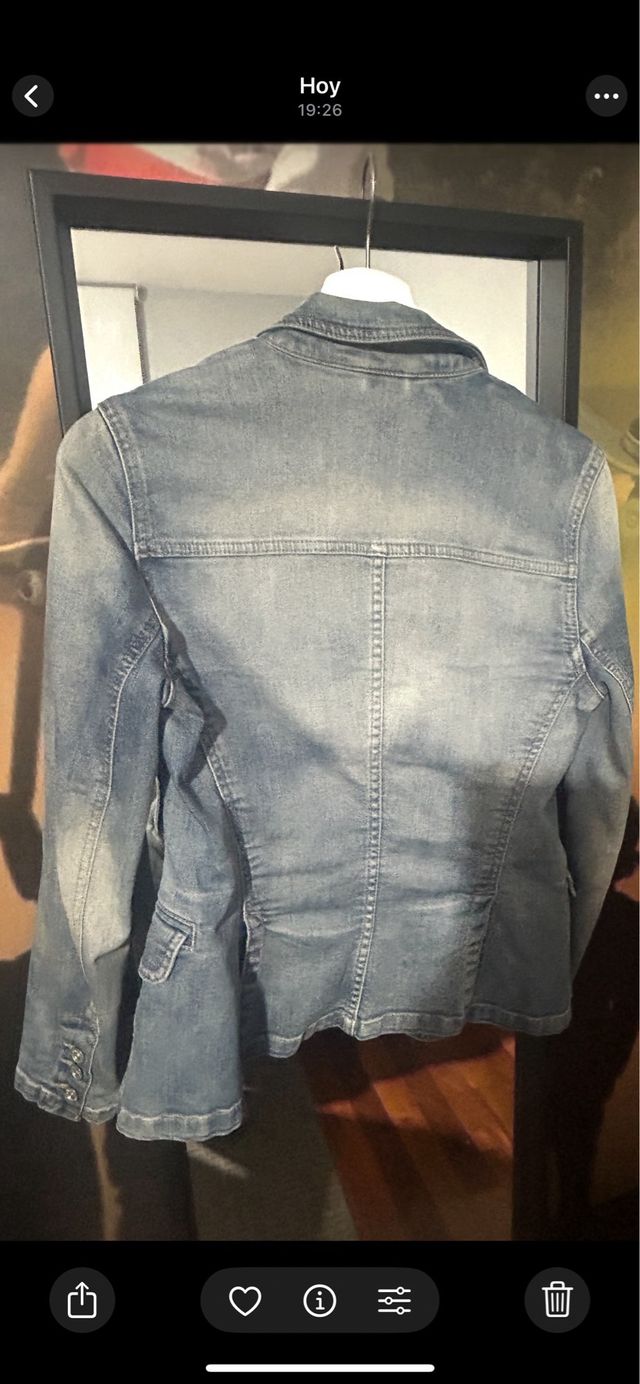 Blazer Denim Massimo Dutti entallado