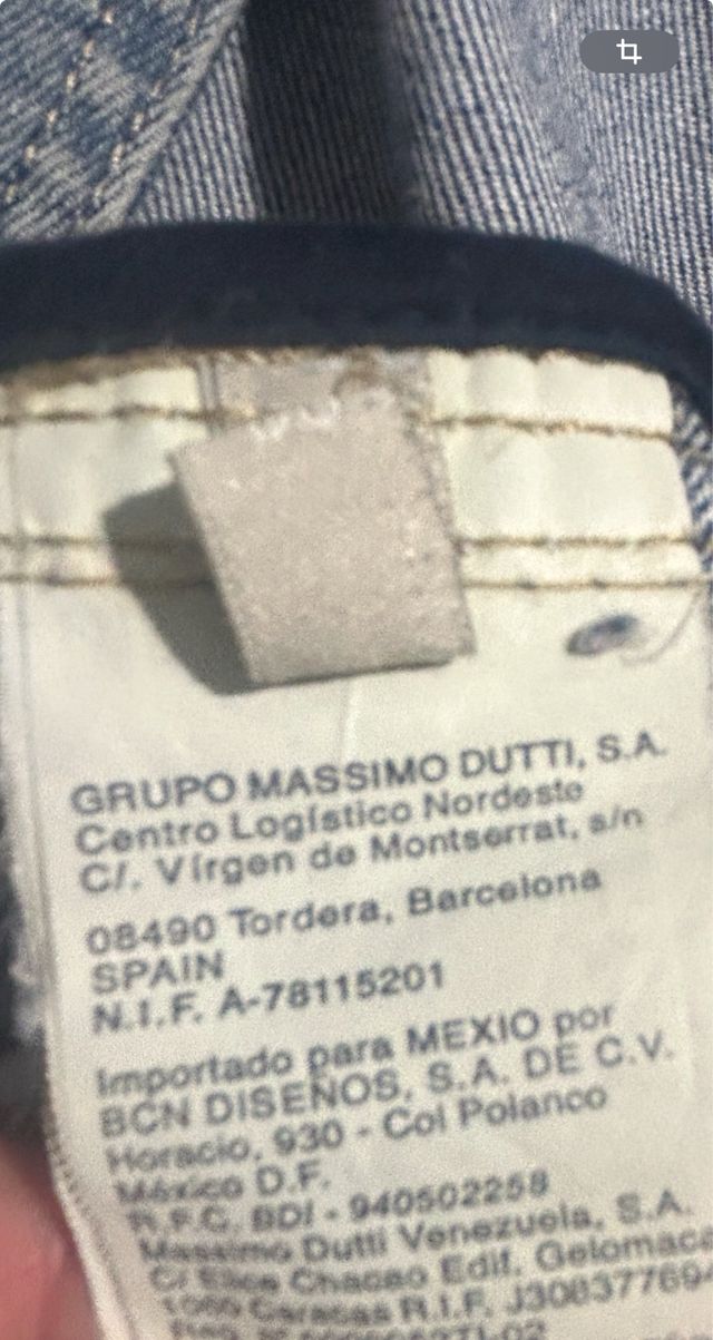 Blazer Denim Massimo Dutti entallado