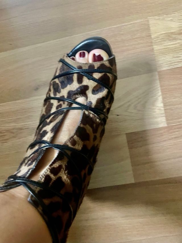 Stivaletti Lodi leopardo con tacco