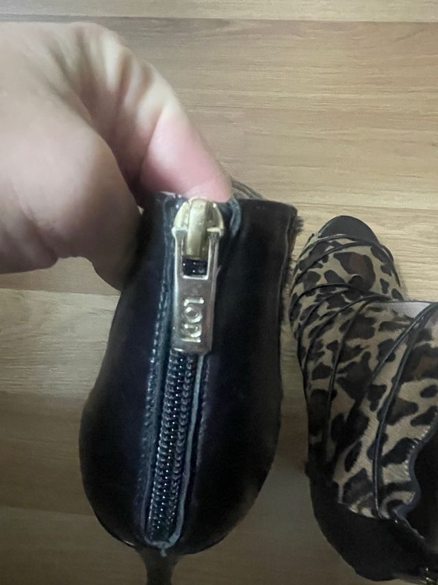 Stivaletti Lodi leopardo con tacco