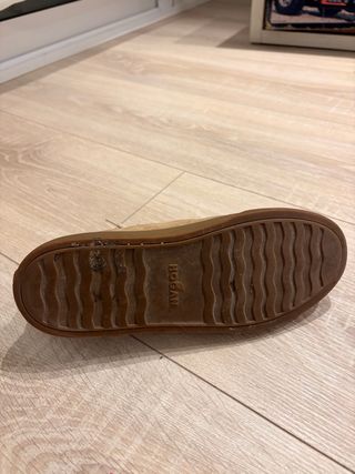 Zapatillas Hogan Piel Beige Borreguito