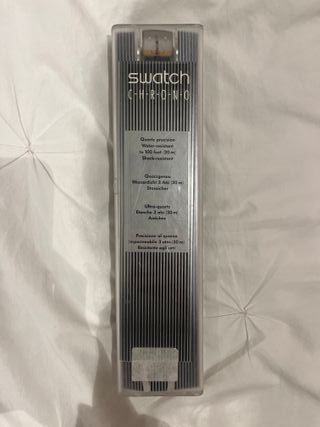 Swatch Chrono - Reloj Marrón y Plateado