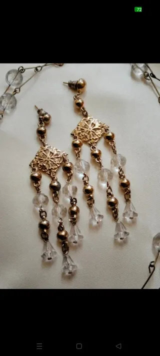 Pendientes vintage dorados y plateados