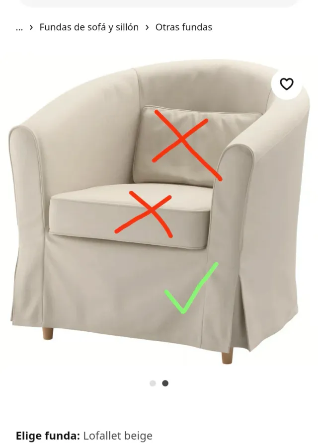 Funda sillón TULLSTA Lofallet beige IKEA