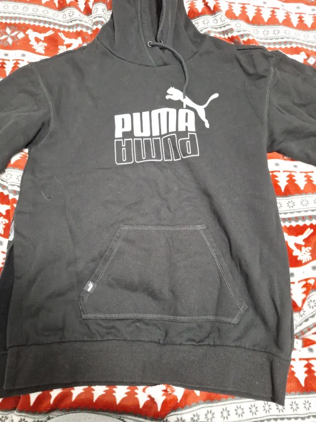Sudadera Puma Negra con Logo