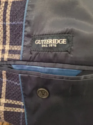 Americana de cuadros beige y azul  de Narca Italia