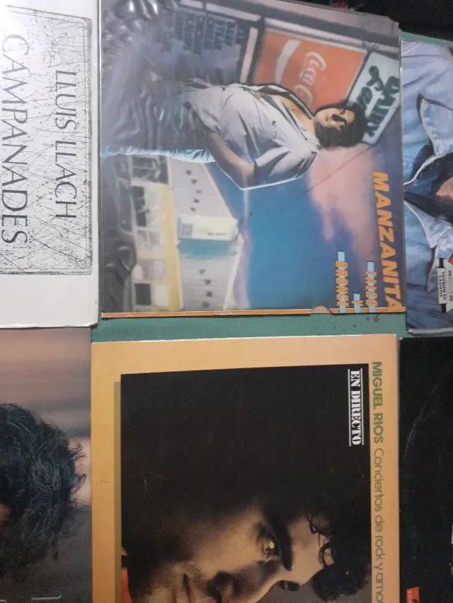 Lote 6 Vinilos LP: Sabina, Manzanita, Ríos, Llach,