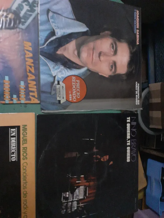 Lote 6 Vinilos LP: Sabina, Manzanita, Ríos, Llach,