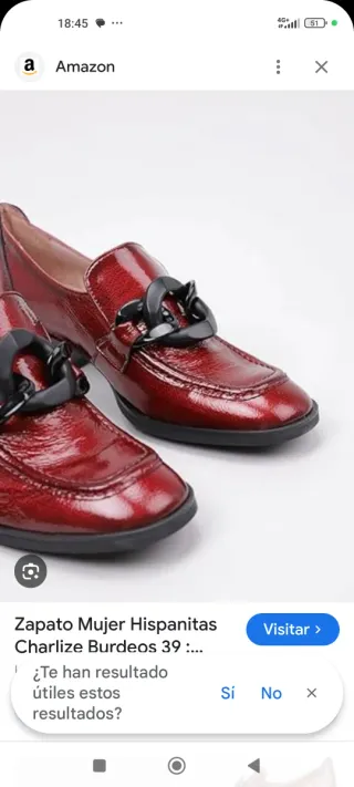 Zapatos Hispanitas PICOTA Rojo Talla 40