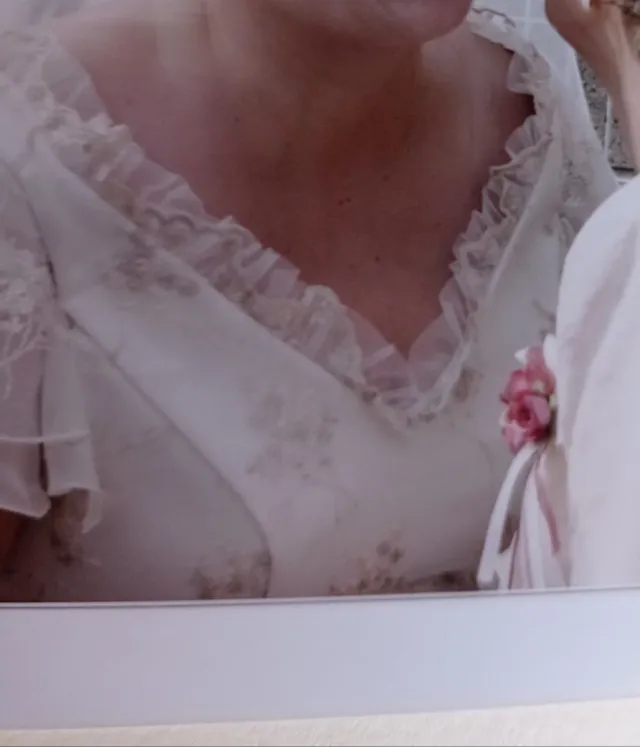 Vestido de Novia Blanco roto con Flores