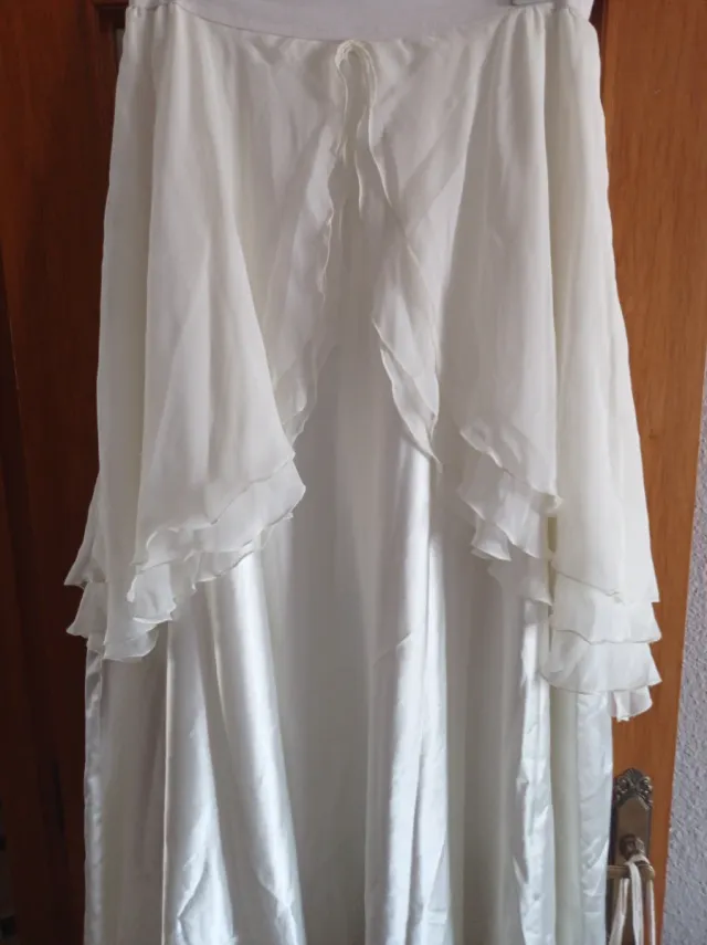 Vestido de Novia Blanco roto con Flores