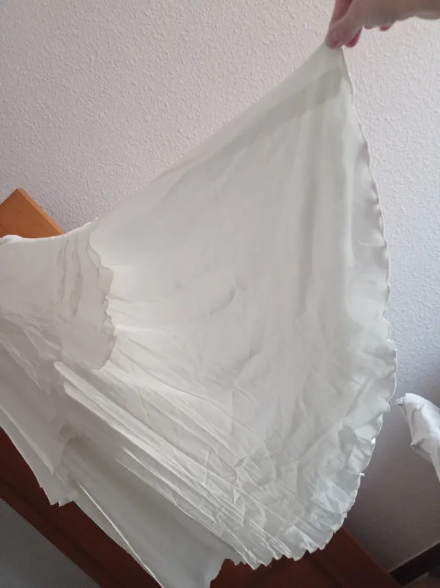 Vestido de Novia Blanco roto con Flores